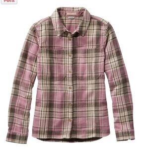 NWT LL Bean brushed orchid flannel shirt. Size large.